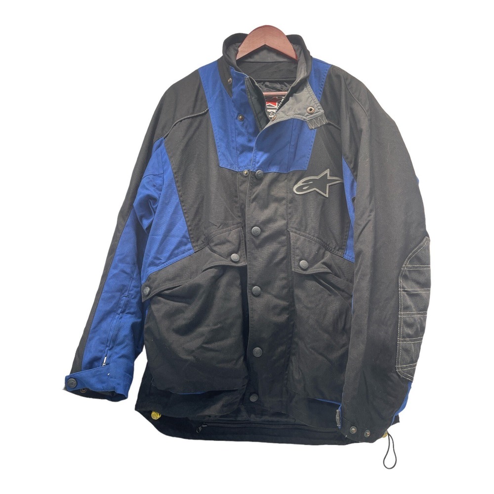 Alpinestars Mens Blue Black XL‎ Touring Multi Pocket Motorcycle Jacket